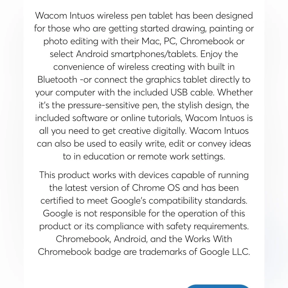 NWT Wacom Intuos Tablet